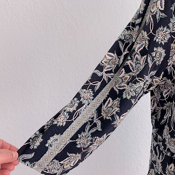 J Jill Floral Print Trimmed Knit Dress - Picture 4 of 14